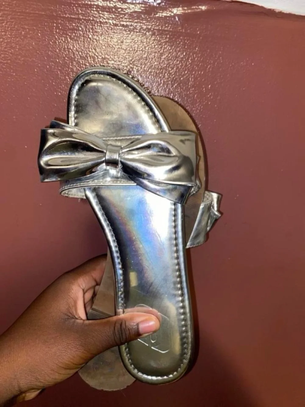 SHEIN shiny metallic